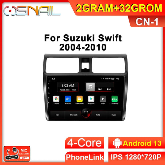 for Suzuki for Swift 2004-2010 Android Car Radio CarPlay GPS Video Player GPS Screen