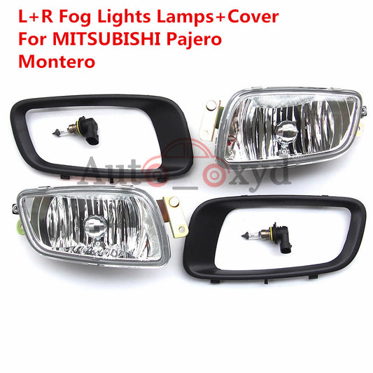 2X Front Fog Lights Lamps+Cover 00-03 for MITSUBISHI Pajero Montero V73 V75 V77