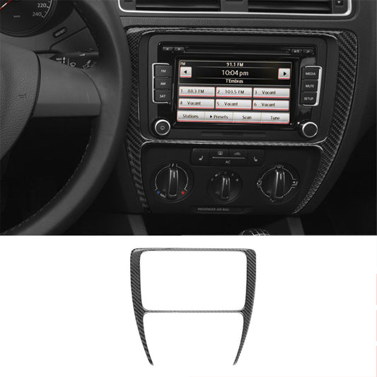 Carbon fiber center console frame trim for Volkswagen for Jetta sedan 2011-2014