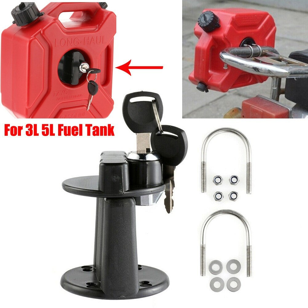 For 3L 5L Fuel Tank Mount Petrol Can Jerry Cans Key Bracket Holder Lock Fastener
