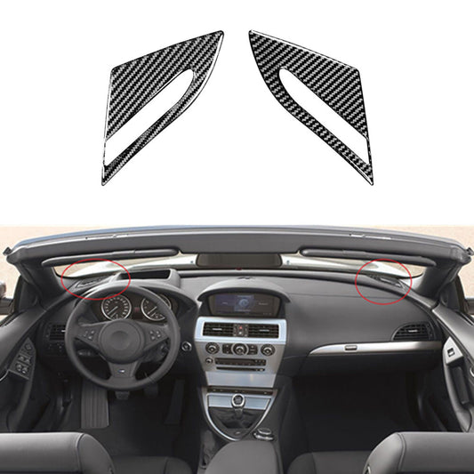 Carbon Fiber Dashboard Defogging Air Outlet Cover for BMW 6 Series E63 E64 04-10