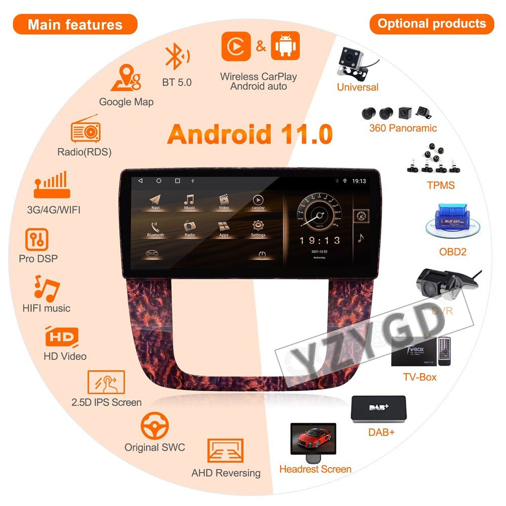 for GMC Yukon for Chevrolet Tahoe Silverado 2007-2013 Carplay Car Stereo Radio GPS