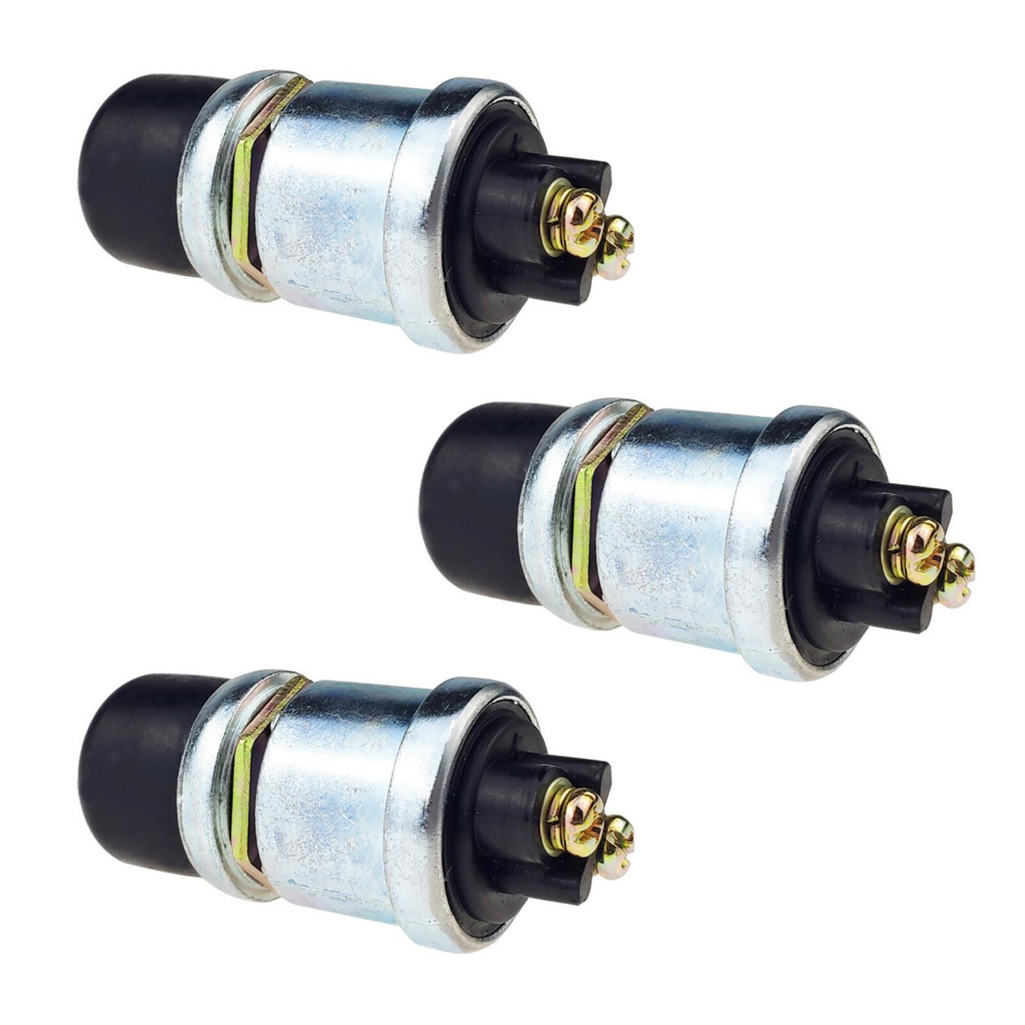 3PCS Waterproof 12 Volt DC Heavy-Duty Start Momentary Push-Button Starter Switch