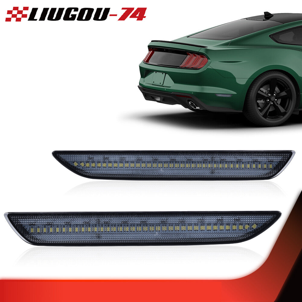 White LED rear marker light reflector suitable for 2015+ for Mustang clear lens