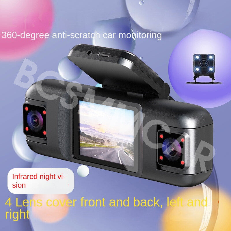 Car Dash Cam Loop Recording G-Sensor Night Vision 4 Channel Driving Camera