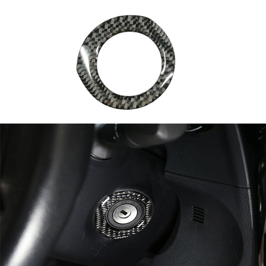 Carbon Fiber Interior Ignition Circle Cover Trim for Toyota for Corolla 2014-2018