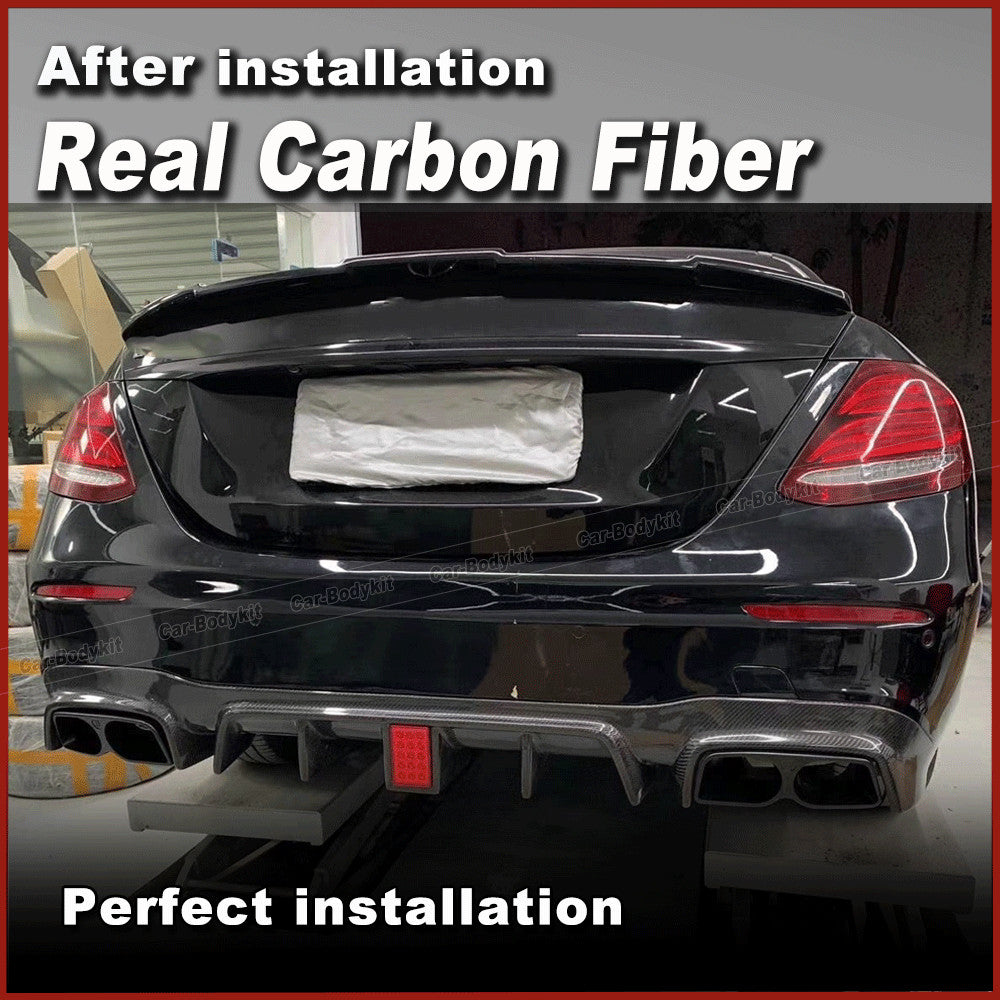REAL Carbon Rear Bumper Diffuser Lip Fit for Mercedes W213 E-Class E63AMG E43AMG