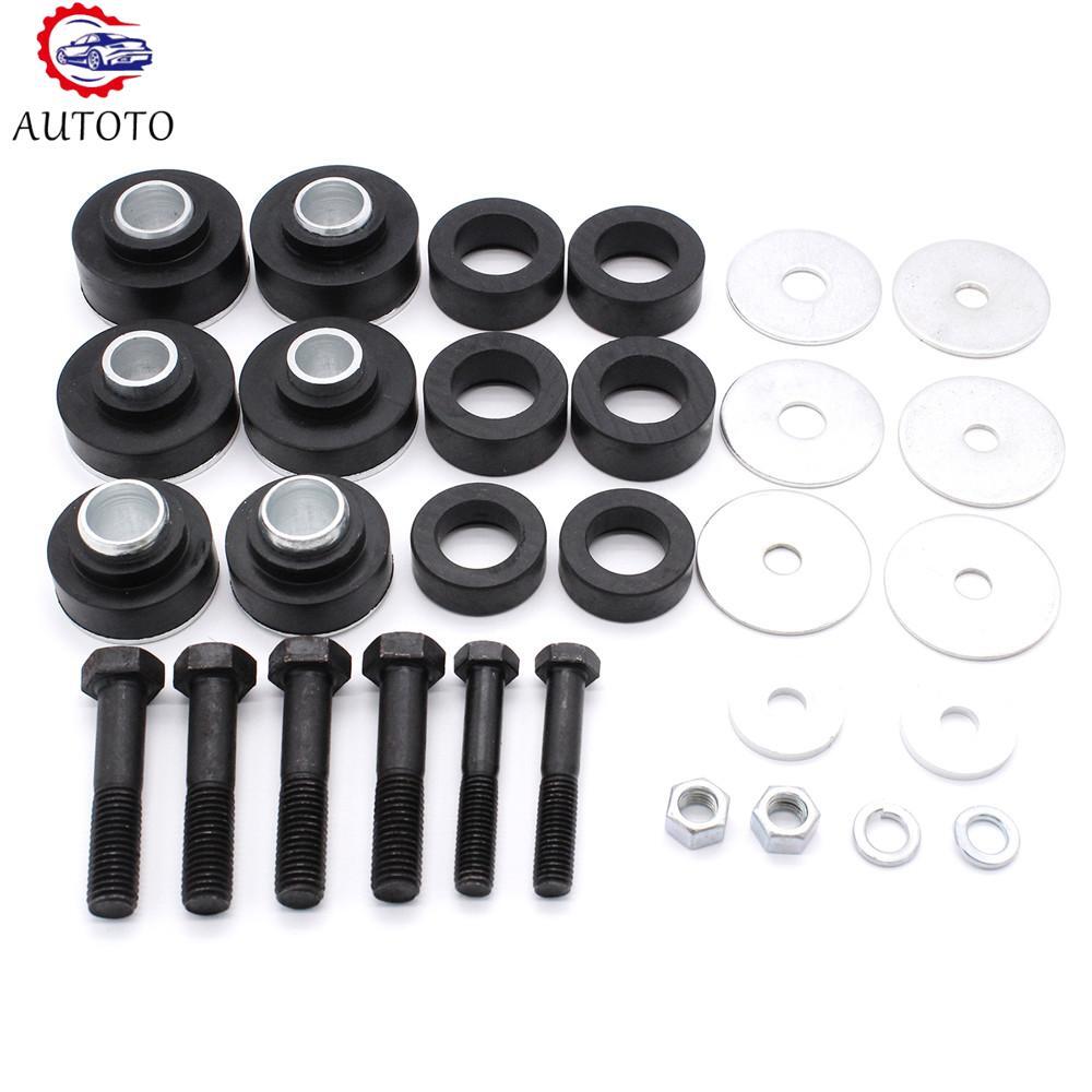 Body Mount Bushing Kit  Hardware Bushings Subframe Bolts Washers Fit for Chevrolet