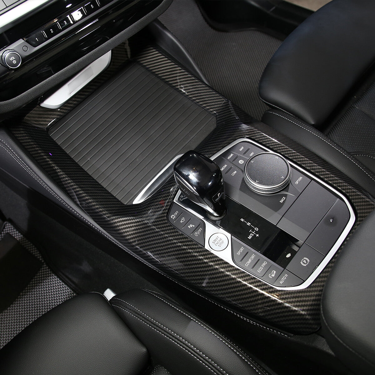 ABS carbon fiber central control motion mode button cover for Corvette C8 20-24
