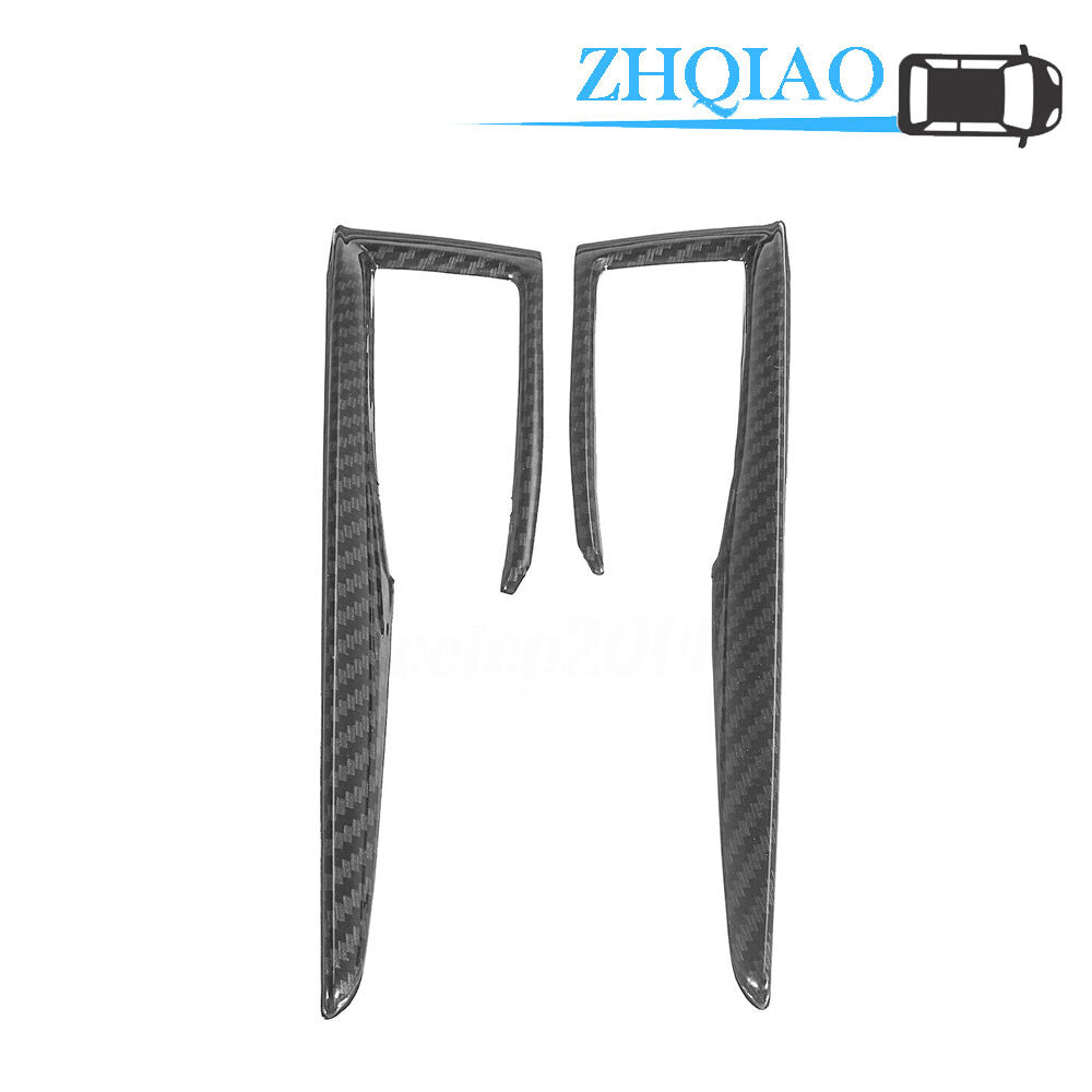 2PCS Carbon Fiber Gear Shift Frame Cover Trim Fits for Honda for Civic 10th 2016-2018