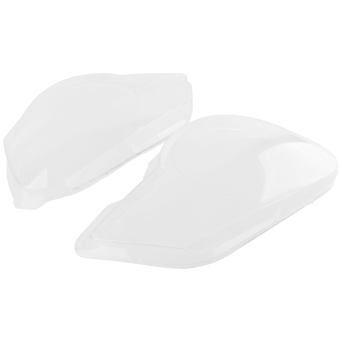 A pair of headlight lens covers for Volkswagen Polo 9N 2006, 2007, 2008, 2009, 2010