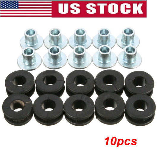 10Motorcycle Rubber Grommets Bolt Kits for Yamaha for Honda for Suzuki for Kawasaki Fairing