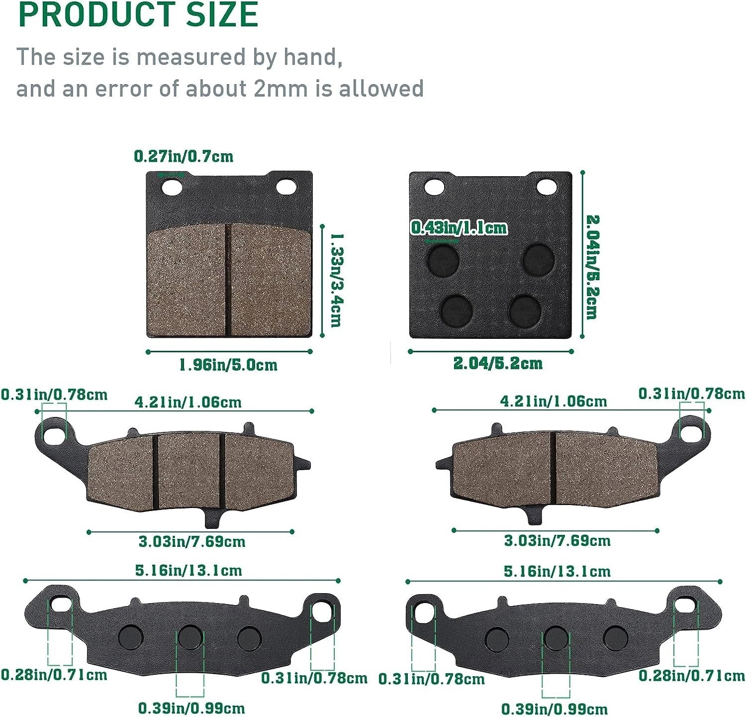 Front Rear Brake Pads for SV650 SV 650 1999-2002 GSX750F GSX 750 F Katana 750