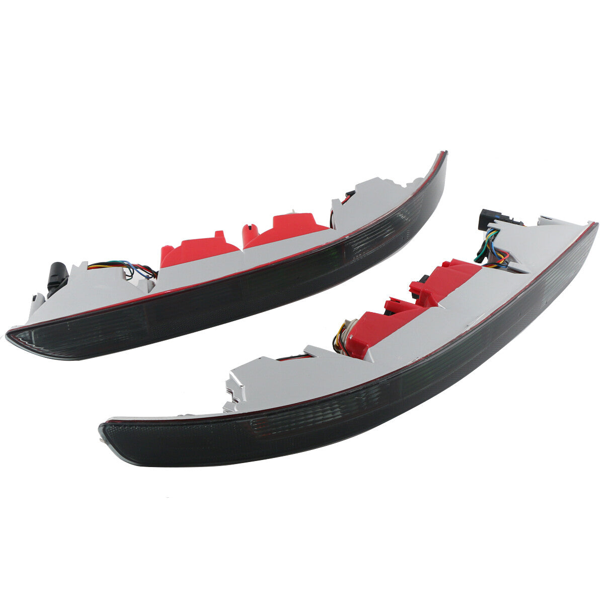 Two rear bumper lower taillights and brake stop lights for Audi Q5 2017-2021 EU version.