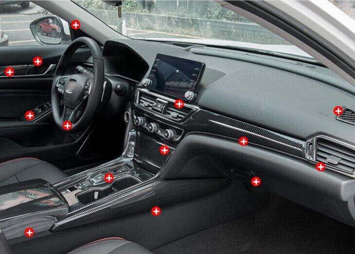 for Honda Accord Hybrid 2018-2022 Carbon Fiber Center Console Gear Shift Panel
