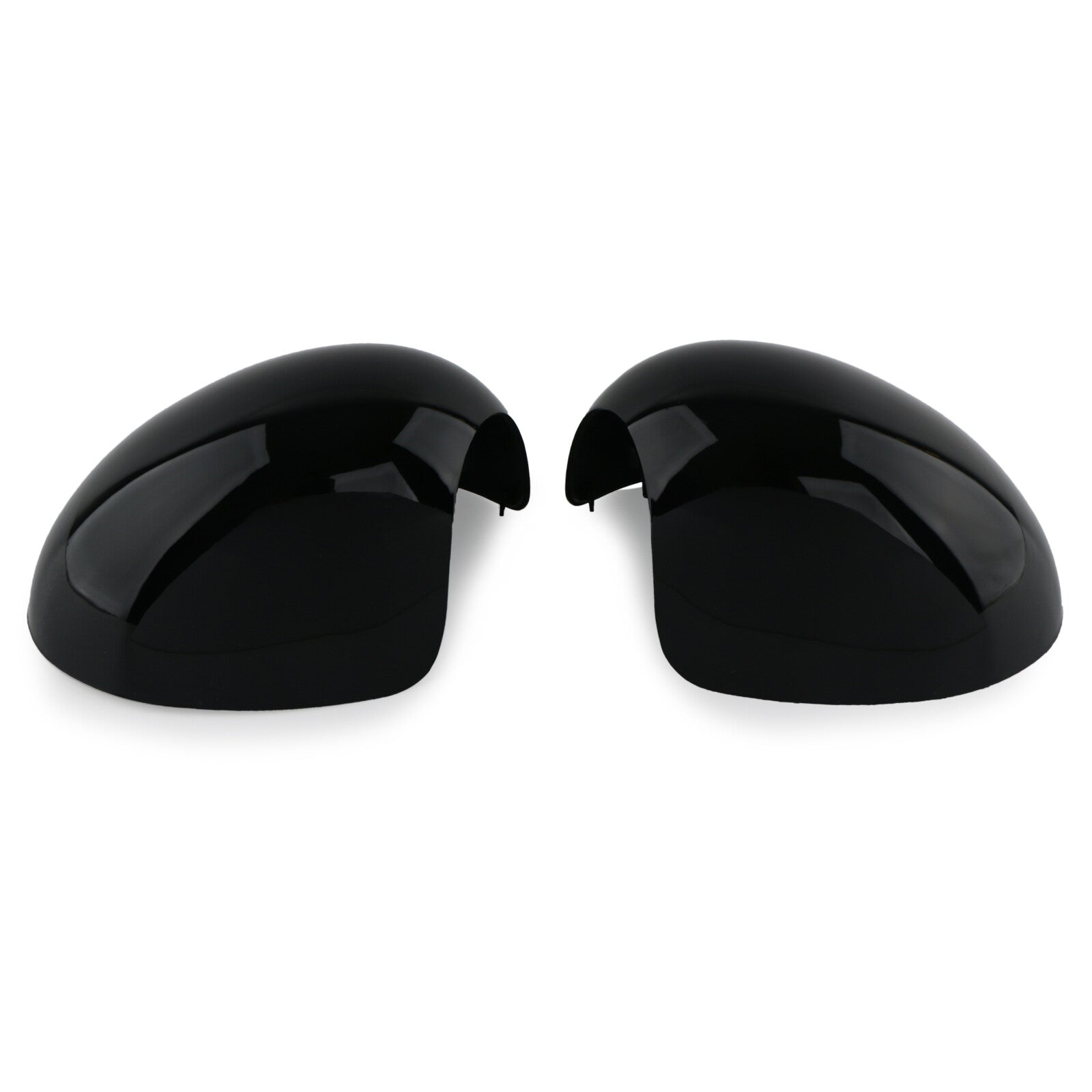 A pair of glossy black door mirror covers for Mini Cooper R60 R55 R56 R57 R58