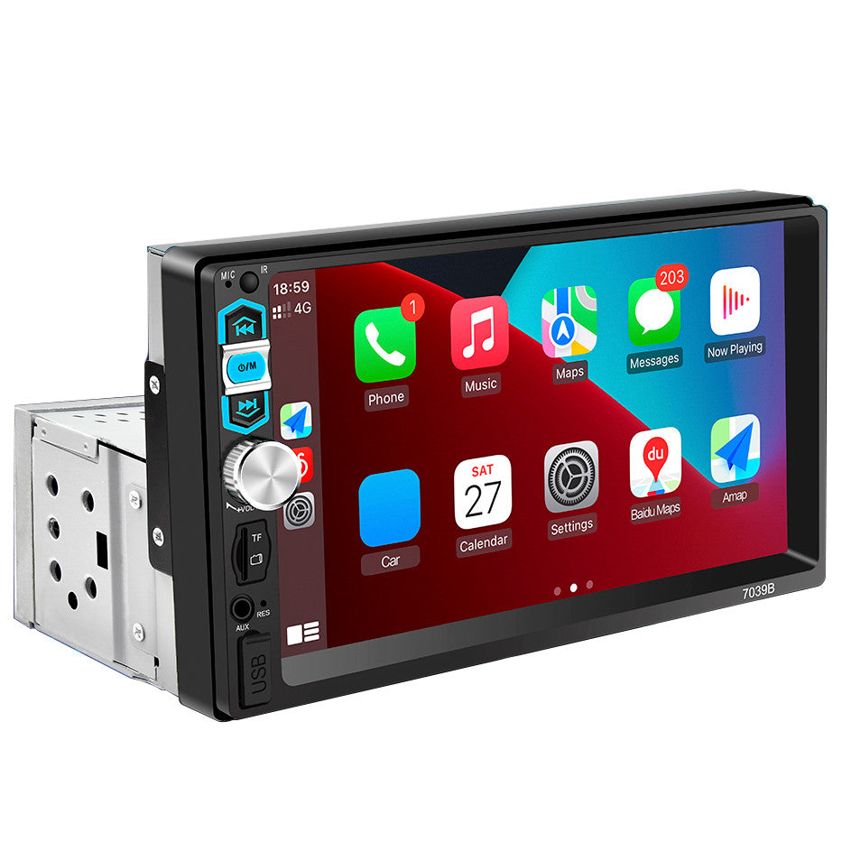 7in Single 1 DIN Car Stereo Touch Screen Radio Bluetooth MP5 Player USB TF AUX
