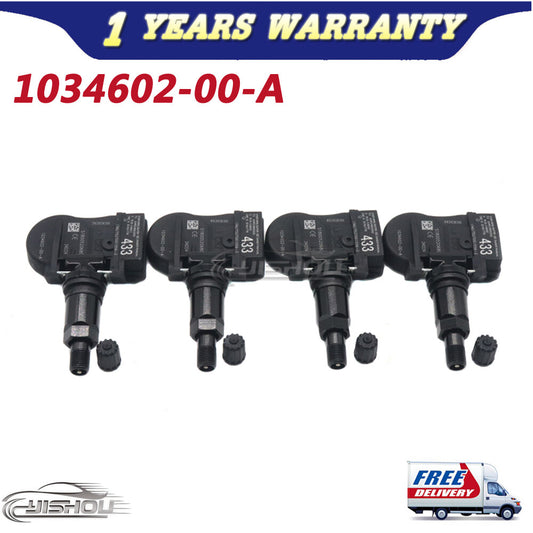 4PCS 103460200A 433MHz New TPMS Tire Pressure Sensor for Tesla Model 3 S X