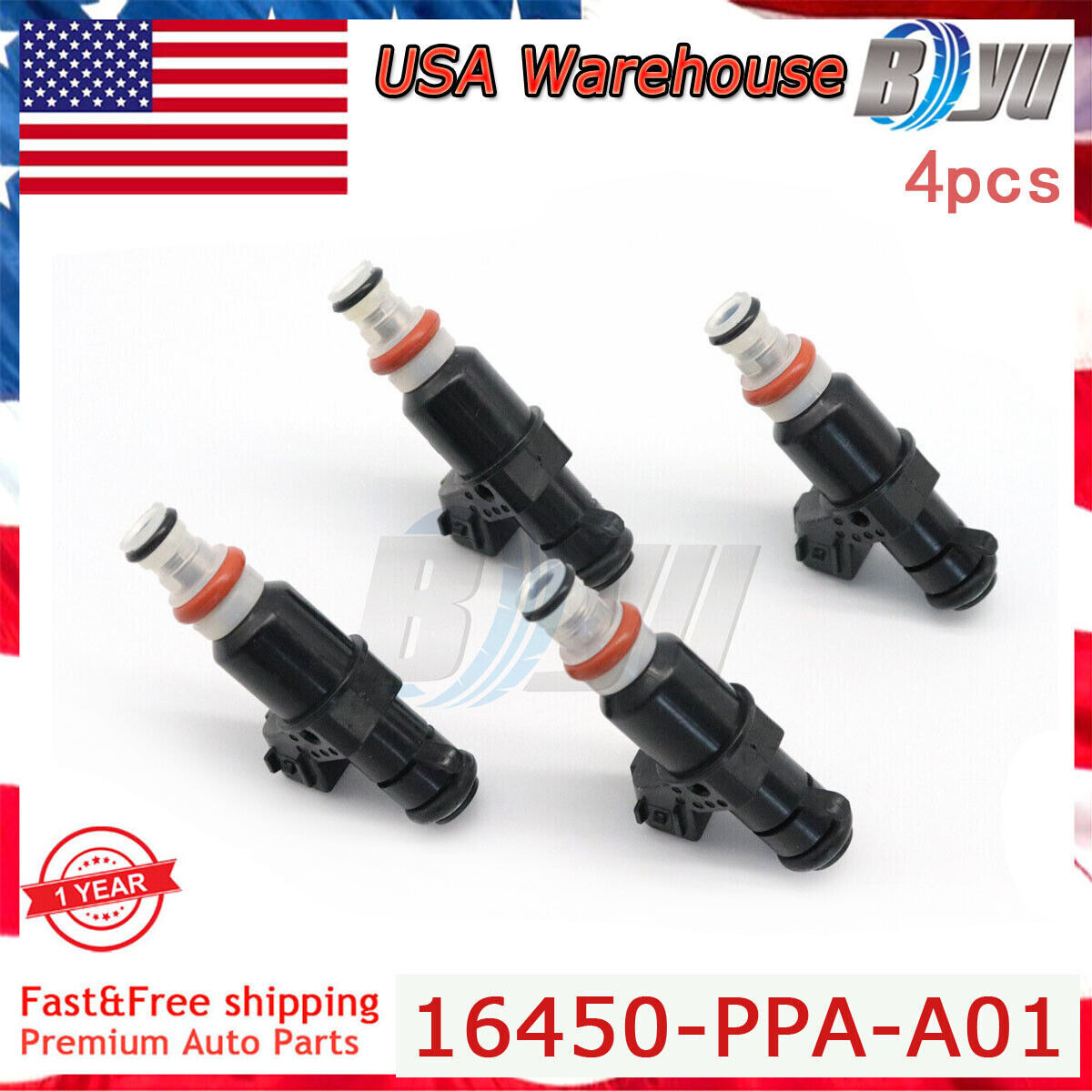 Fuel Injectors 4PCS 16450RAAA01 16450-RAA-A01 For 2003-2007 for Honda Accord 2.4L US
