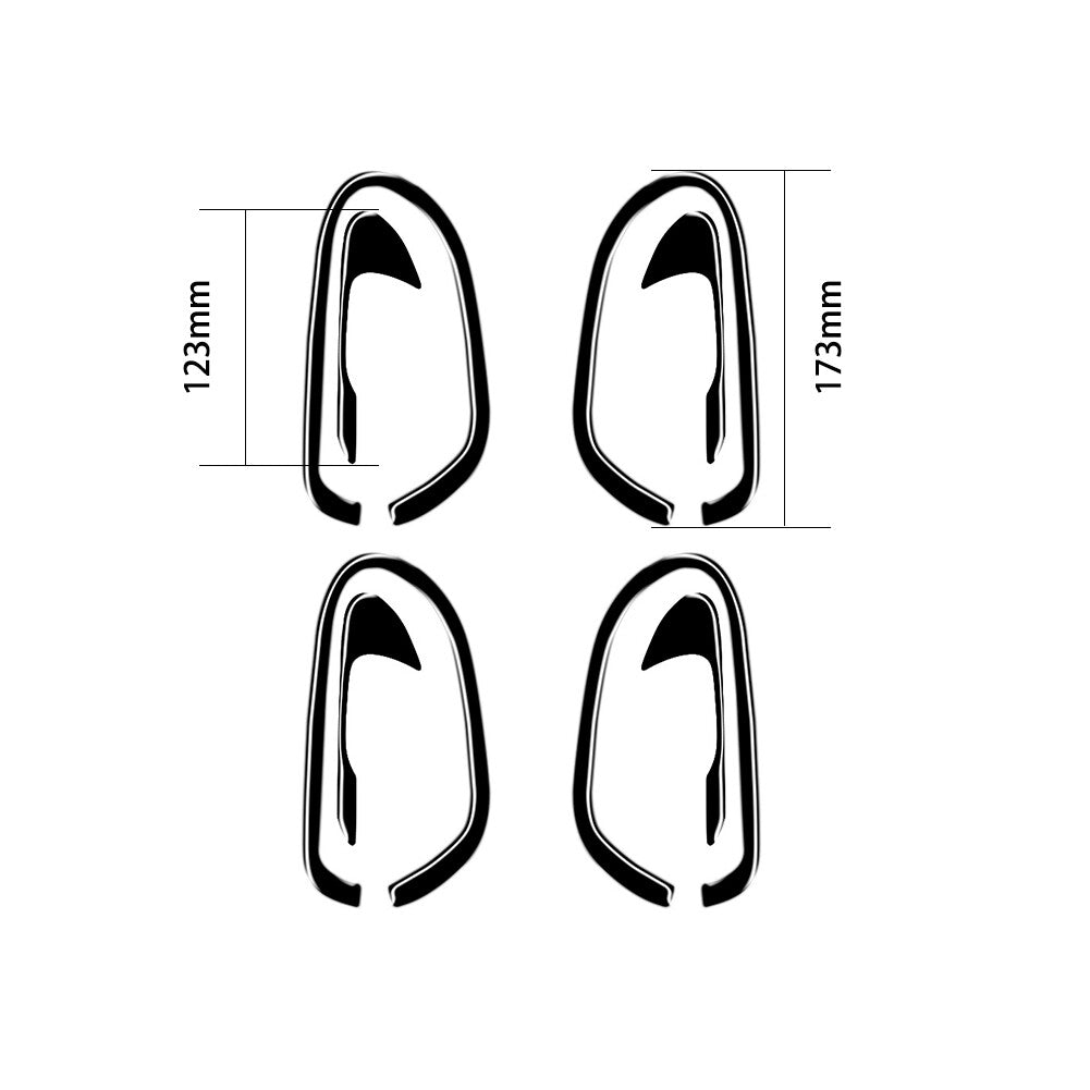 8Pcs Piano Black Interior Door handle Cover Trim for Honda for Civic 8th 2006-11
