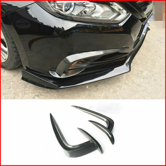 for Nissan Teana Altima 2016-18 Real Carbon Fiber Front Fog Light Strip Trim Kit