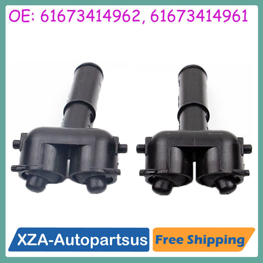 2Pcs Head Light Lamp Washer Jet Nozzle Left + Right for BMW X3 E83 61673414961