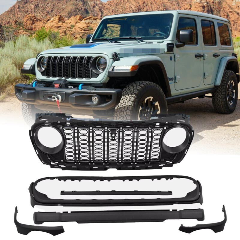 for Jeep for Wrangler JL 2018-2023 upgrade to 2024 JL Front Grill Bumper Grille