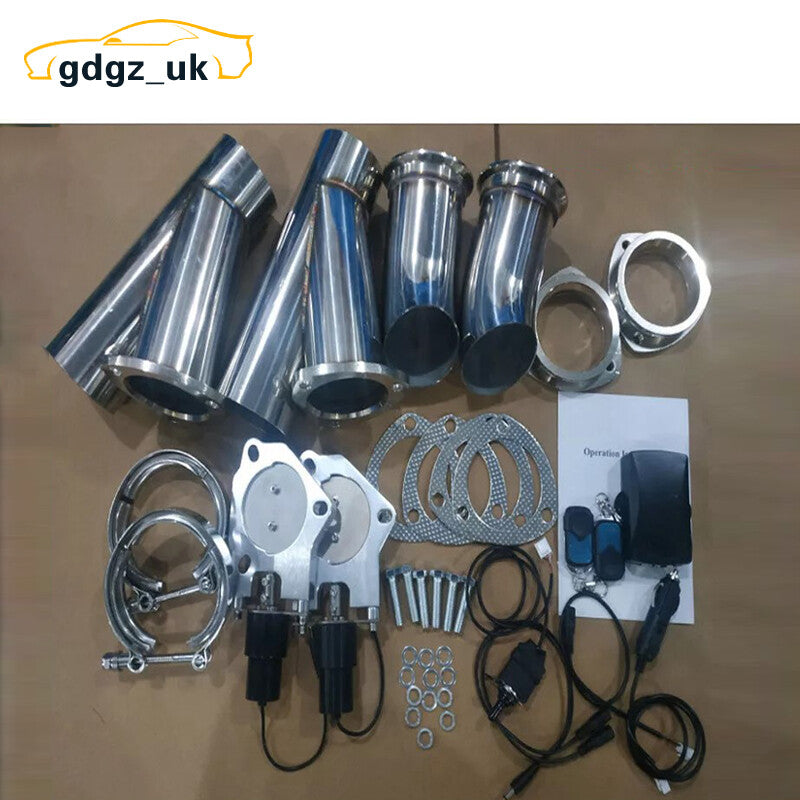 2.25 Electric Exhaust Valve Control E-Motor Pipe kit Remote Manual Switch