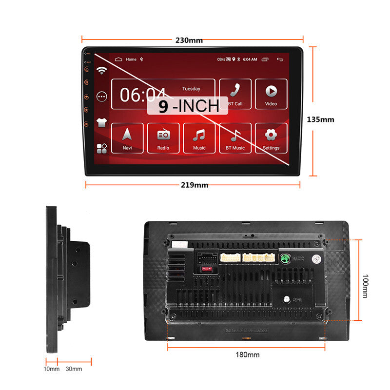 Car Radio GPS Android 9in Navigation Multimedia Player 2+32G Wifi Video Player