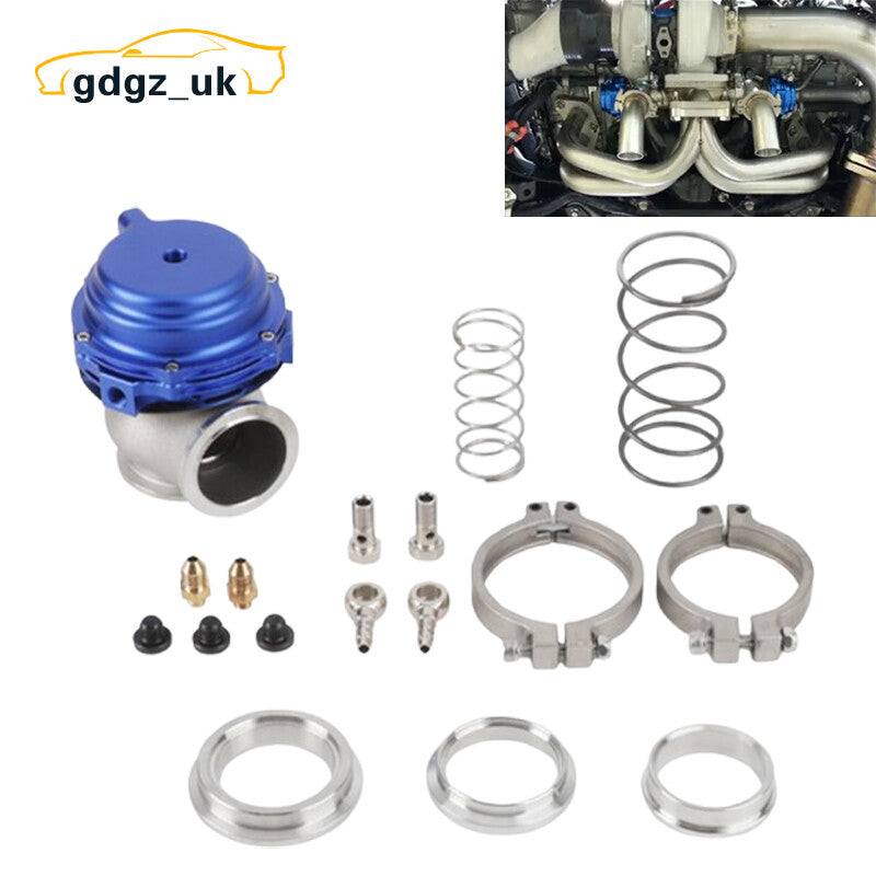 44mm Universal External Wastegate MVR V-Band Flange Turbo Water Cooled Blue