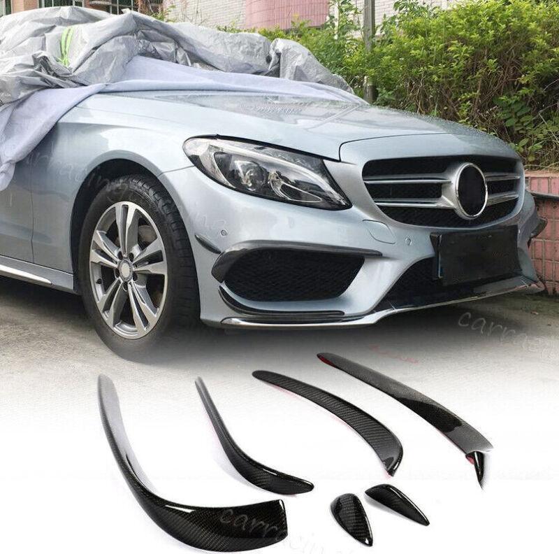 Real Carbohydrate Front Bumper Splitter Can for Mercedes-Benz W205 C200 C300 C43 AMG