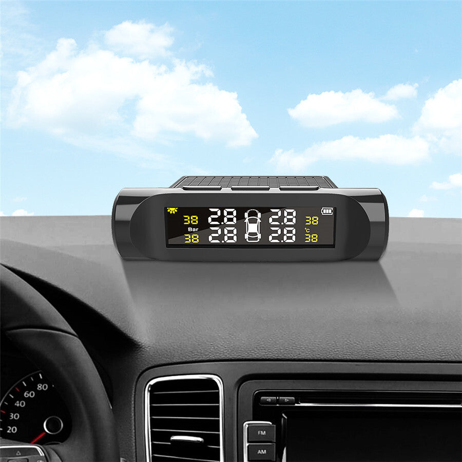 LCD Display TPMS Car Tire Pressure Monitoring System Wireless 4pcs Sensors