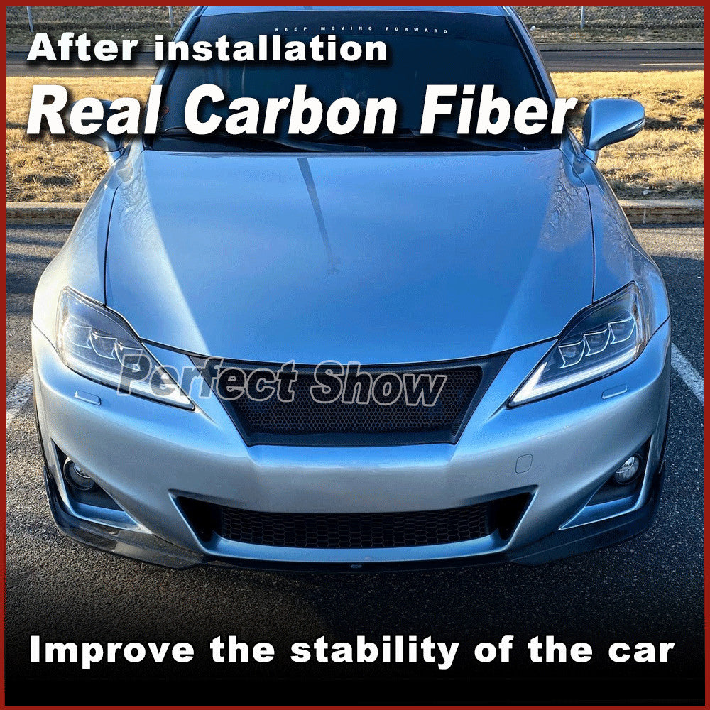 for LEXUS IS250 IS300 Sedan 11-12 REAL Carbon Front Bumper Lip Spoiler Splitter