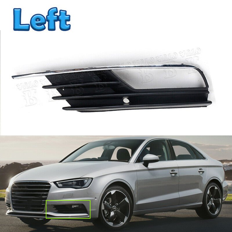 Fog Light Cover Lower Grille Left for Audi A3 Quattro SEDAN 2018-2019