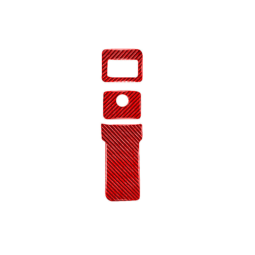 Red Carbon Fiber Electronic Handbrake Cover Trim for Jaguar F-PACE XE XF 2016-20