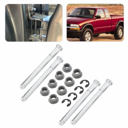 Door hinge pins and bushing kit, 2 doors, 4 pins, fits 94-04 for Chevrolet S10 for GMC S15, .