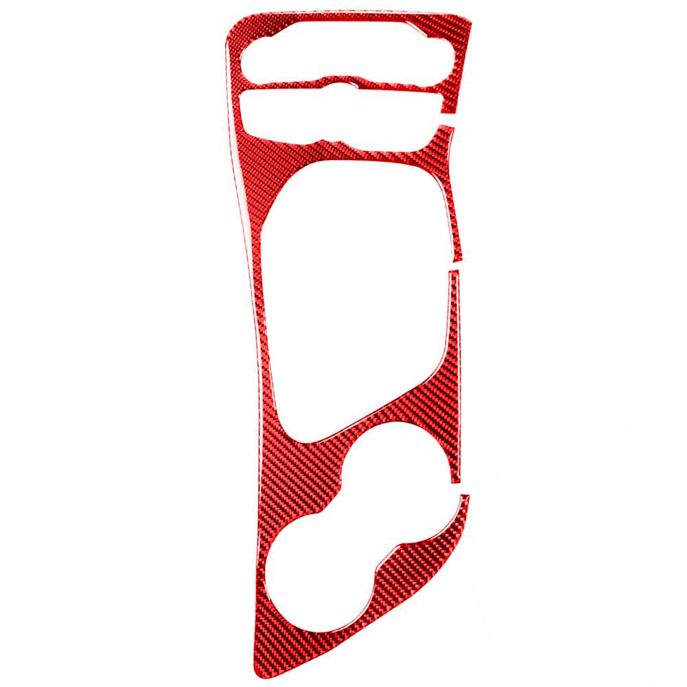 for Dodge for Challenger 2015-2020 Red Central Control Gear Trim Cover Carbon Fiber