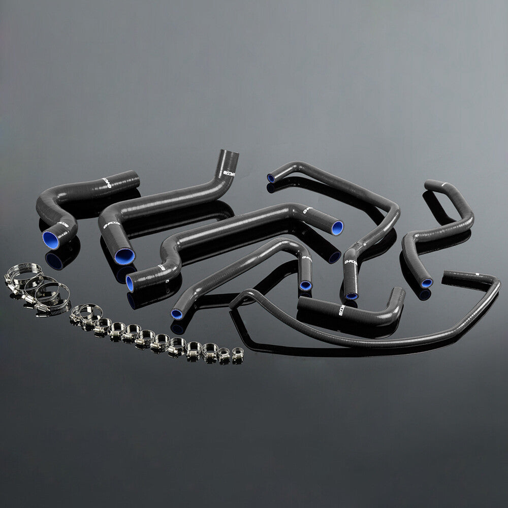 Black coolant silicone radiator hose kit for Fiat Coupe 2.0 20V GT Turbo
