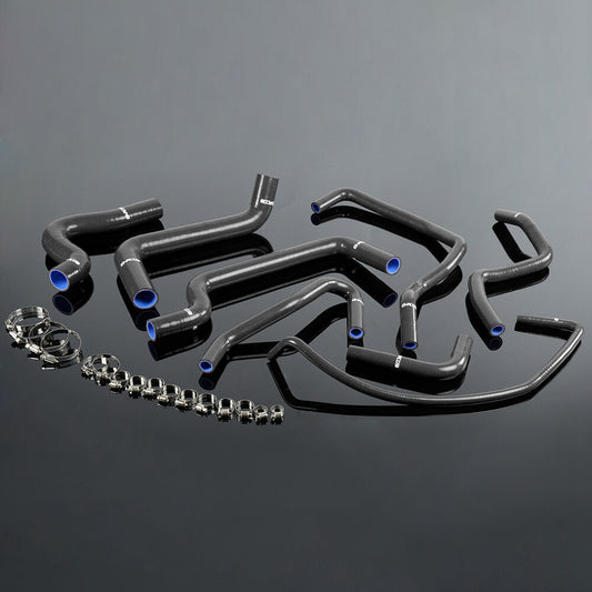 Black coolant silicone radiator hose kit for Fiat Coupe 2.0 20V GT Turbo