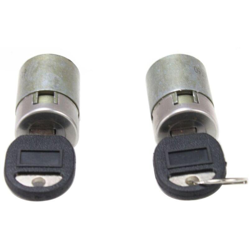 Door lock cylinder with 2 black keys for Chevrolet for GMC 2-piece set 9591963
