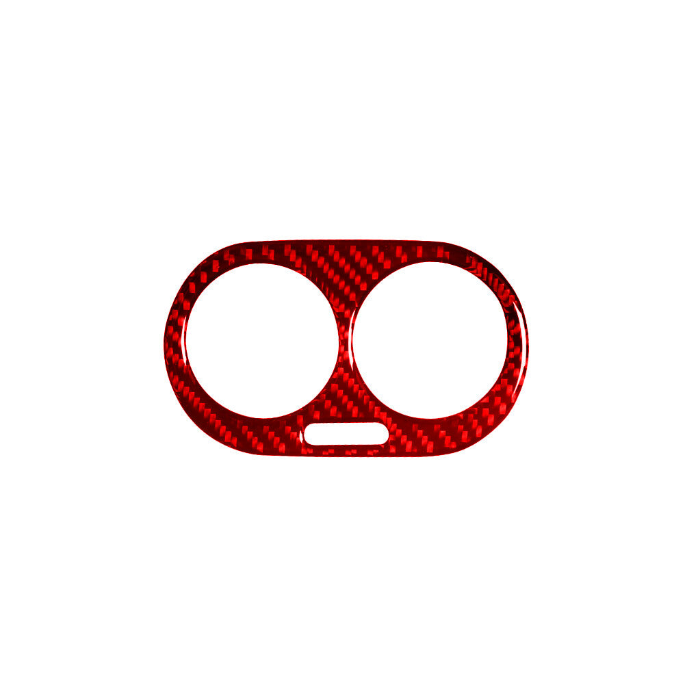 Red Carbon Fiber Rear Exhaust Air Vent Cover Trim for Volkswagen for Tiguan 2013-17