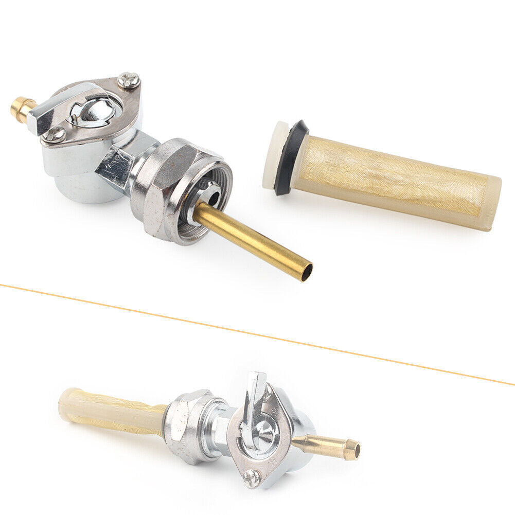 Fuel Valve Petcock Straight Fit for Harley Sportster Big Twin 1975-Up 13/16 Bung