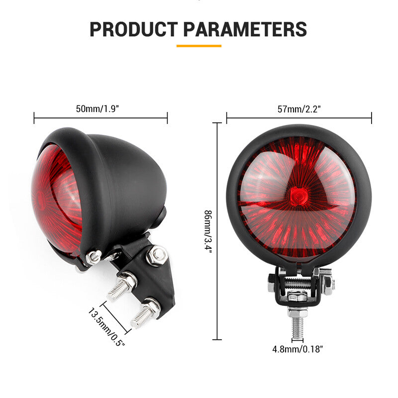 Motorcycle LED Rear Stop Brake Tail Light Lamp Fit For Cafe Racer Bobber Chopper