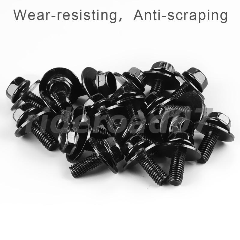 20PCS Universal Car Body Bolts- M6-1.0 x 16mm Long- 17mm Washer- 10mm Hex