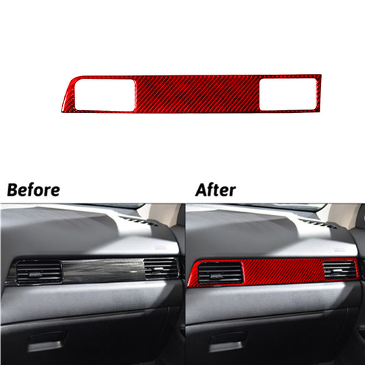 Red Carbon Fiber Passenger Sides Air Vent Trim for Mitsubishi Outlander 2014-16