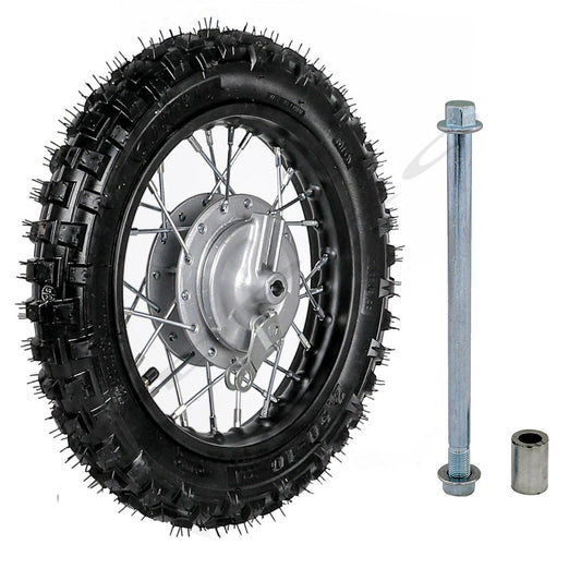 2.50-10 front tire rim 2.5x10+ axle suitable for Dirt Pit bicycle coolers 70cc 110cc