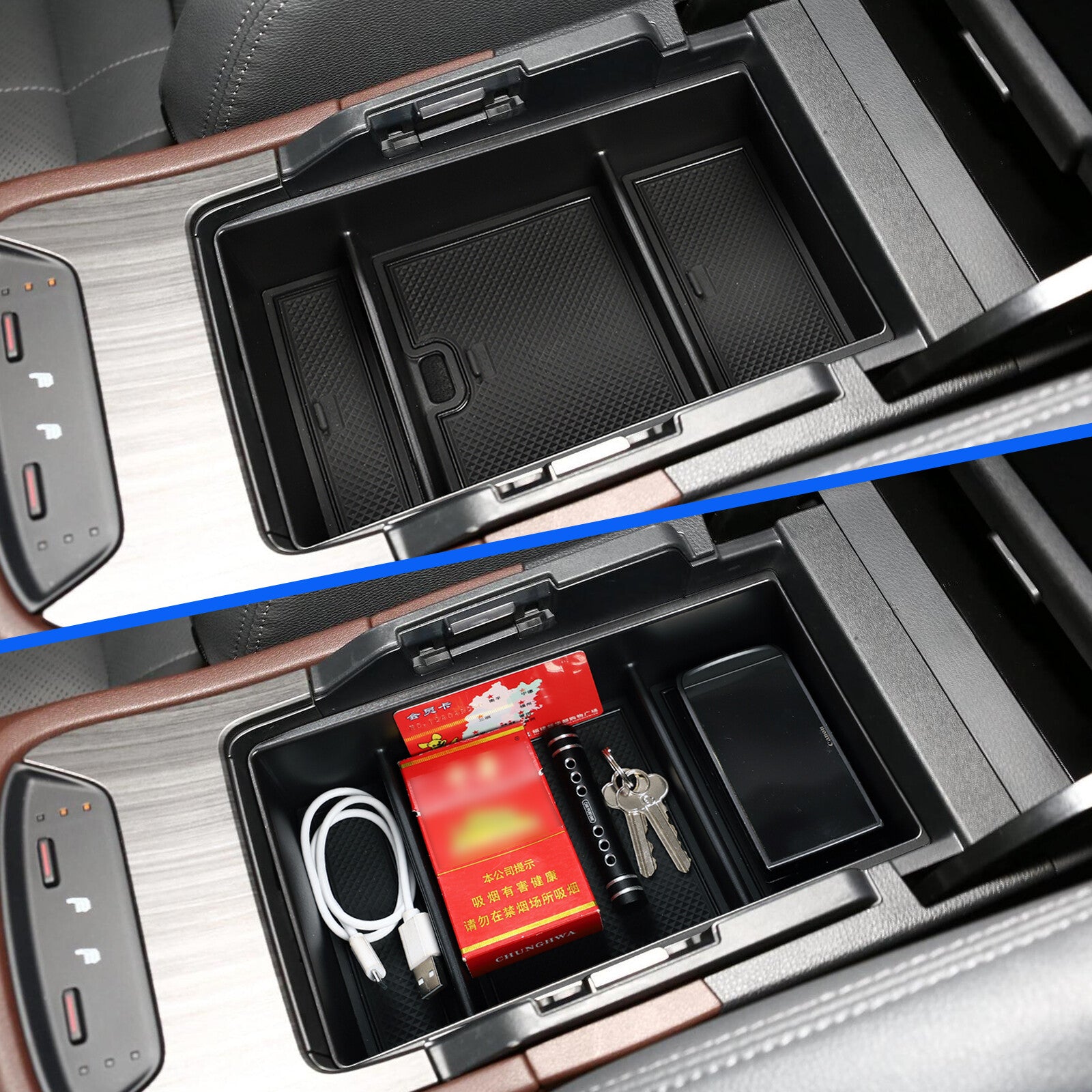 Car Armrest Storage Box for Harrier Venza 2021 ~ 2023 Center Console Accessories