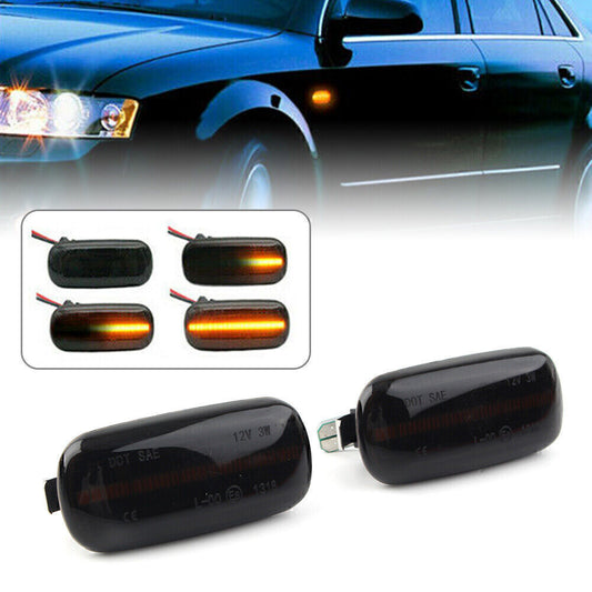 2X Dynamic LED Side Marker Fender Turn Signal Light Fit for Audi A3 for A4 B7 for A6
