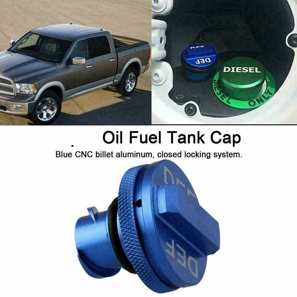 Combination pack of magnetic for Ram diesel blank fuel caps + DEF caps for Dodge for Ram trucks 1500