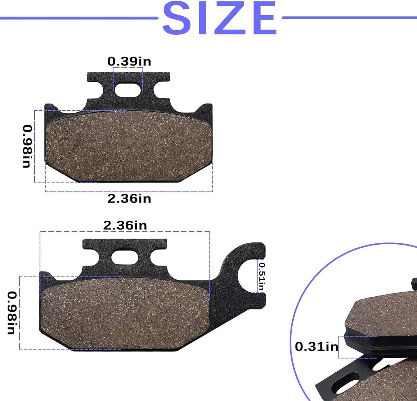 Brake Pads for Can Am Outlander 400 4x4 STD (2D7A/B/C/D/E/F/G/H),800 R EFI 2009